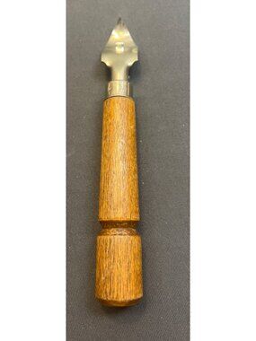 Vintage Bonny USA Bottle Or Can Opener With Wooden Handle - Rustic Kitchen Tool